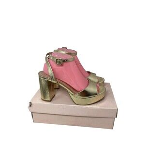 Chinese Laundry Gold and Pink Heels